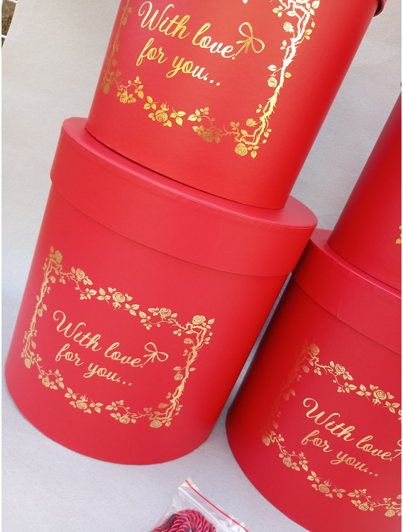 Подарункові коробки/набір 5 шт./червоний