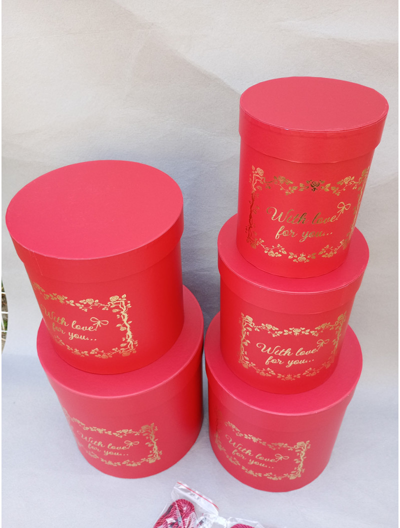 Подарункові коробки/набір 5 шт./червоний