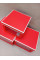Подарункові коробки квадратні з вікном/набір 3 шт./червоний