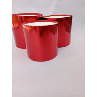 Подарочные коробки без крышки / набор 3 шт / красный глянец