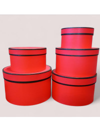 Набір подарункових коробок/5 шт./червоний