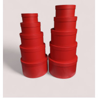 Набор подарочных коробок / 10 штук / Красный