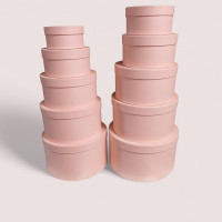 Набор подарочных коробок / 10 штук / Бледно розовый