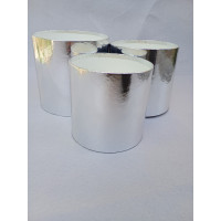 Подарочные коробки без крышки / набор 3 шт / серебро глянец