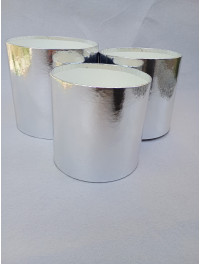 Подарункові коробки без кришки/набір 3 шт./срібний глянець