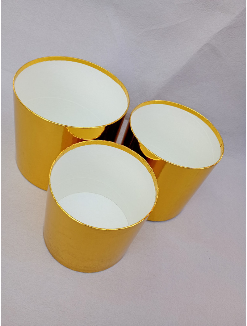 Подарункові коробки без кришки/набір 3 шт./сірий глянець