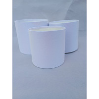 Подарочные коробки без крышки / набор 3 шт / белый с блёстками