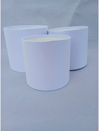 Подарункові коробки без кришки/набір 3 шт./білий із блискітками