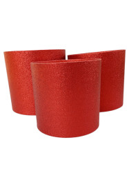 Подарункові коробки без кришки/набір 3 шт./червоний з блискітками