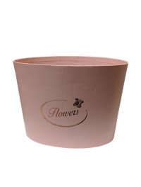 Коробка стакан овал/рожевий блідий/ Висота 10 см