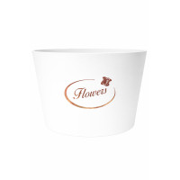 Коробка стакан овал  / белая/ Высота 10 см