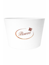 Коробка стакан овал/біла/ Висота 10 см