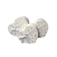 Подарочные коробки "сердце" / 3 в 1 / белый