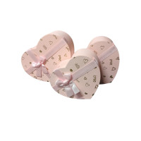 Подарункові коробки "серце"/3 в 1/рожевий