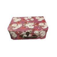 Подарункова коробка "скринька"/бордо з принтом/М