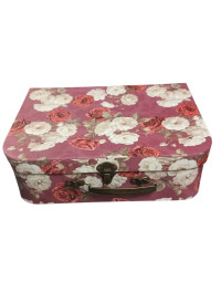 Подарункова коробка "скринька"/бордо з принтом/S