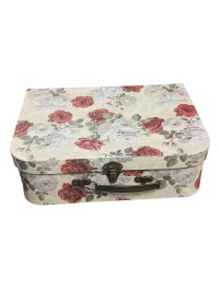 Подарункова коробка "скринька"/бежевий з принтом/М