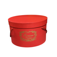 Подарочная коробка/ красный/ Диаметр 18.5 см / S