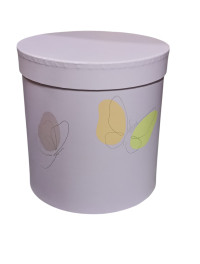 Подарункова коробка/бузковий/ Діаметр 18 см/M