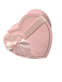 Подарункова коробка серце/рожевий/L