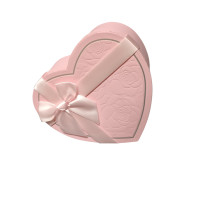 Подарочная коробка сердце/ розовый/ М