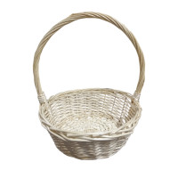 Плетёная корзина / круглая / молочная /  L