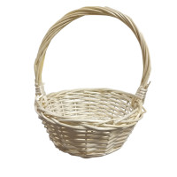 Плетёная корзина / круглая / молочная /  S