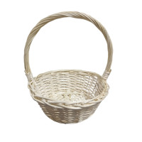 Плетёная корзина / круглая / молочная /  M