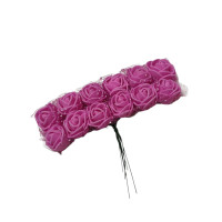 Букет троянд із фоамірану в фатині/2 см/малиновий