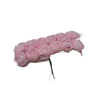 Букет троянд із фоамірану в фатині/2 см/рожевий 2