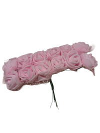 Букет троянд із фоамірану в фатині/2 см/рожевий 2