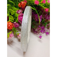 Стрічка парча/0.6 мм/Срібло/23 метри