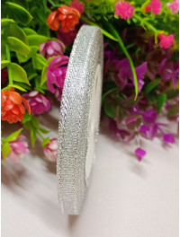 Стрічка парча/0.6 мм/Срібло/23 метри