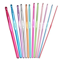 Набір алюмінієвих гачків для в'язання 12 шт (2-8 мм)