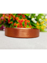 Атласна стрічка/1,2 см/23 метри/коричневий