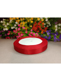 Атласна стрічка/1,2 см/23 метри/червоний