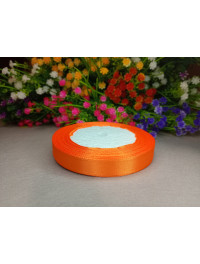 Атласна стрічка/1,2 см/23 метри/жовтогарячий