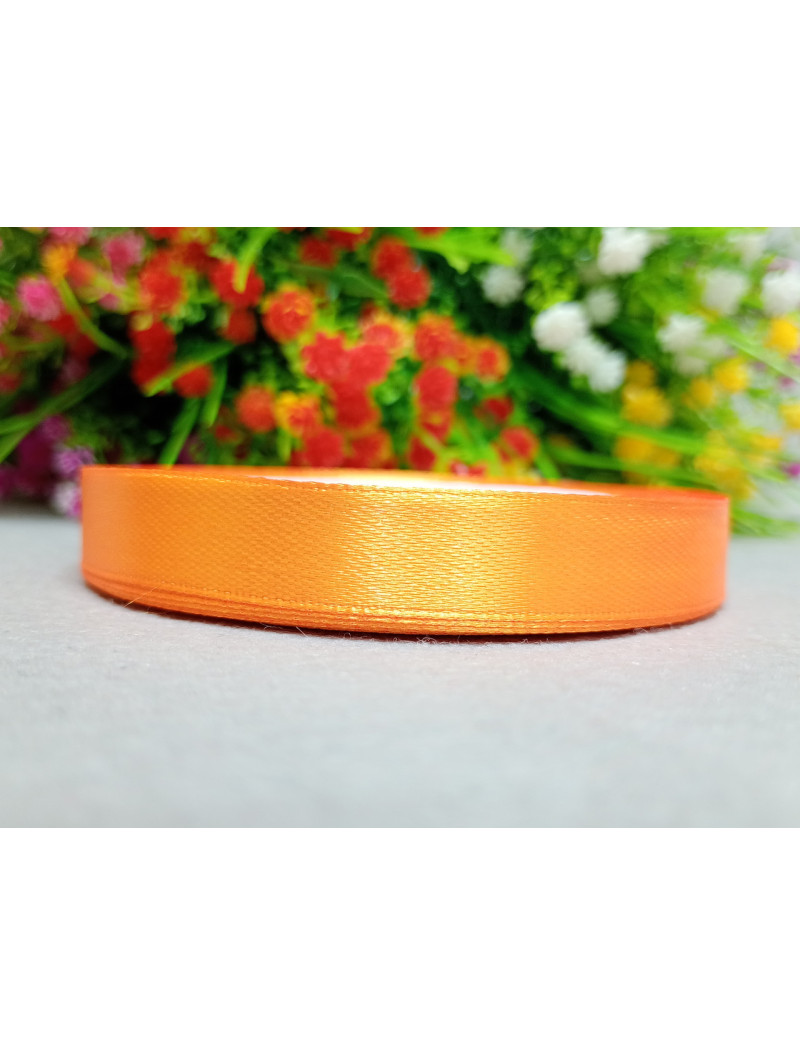 Атласна стрічка/1,2 см/23 метри/жовтогарячий