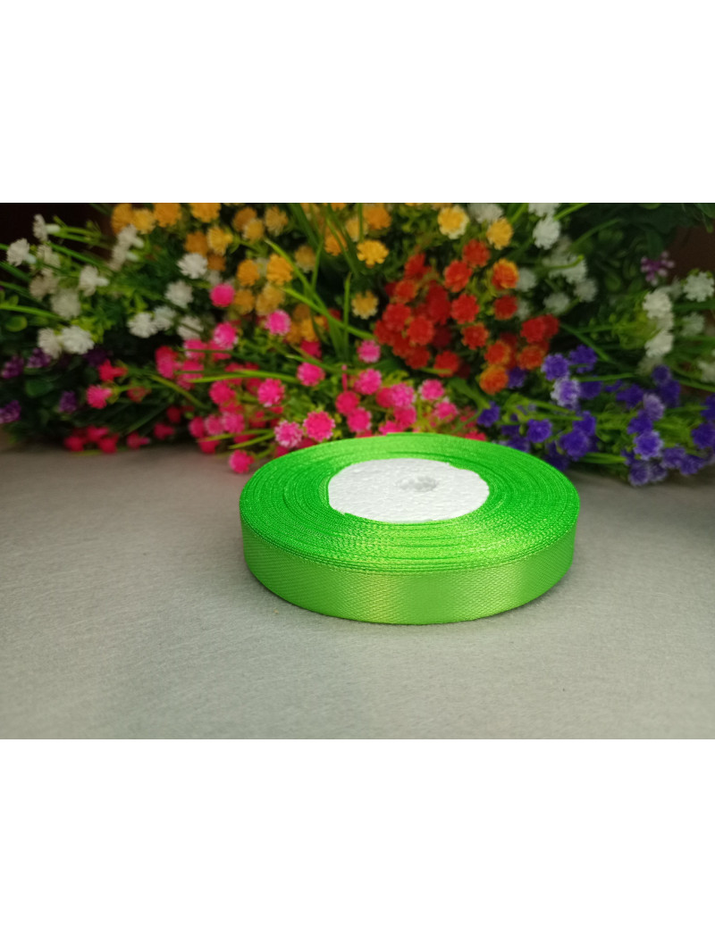 Атласная лента/ 1,2 см/ 23 метра/ салатовый