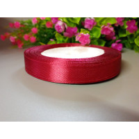 Атласна стрічка/1,2 см/23 метри/Вишневий