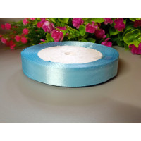 Атласная лента/ 1,2 см/ 23 метра/ голубой