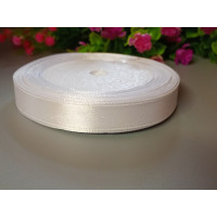 Атласна стрічка/1,2 см/23 метри/айворі