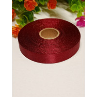 Атласна стрічка/1,2 см/23 метри/бордо