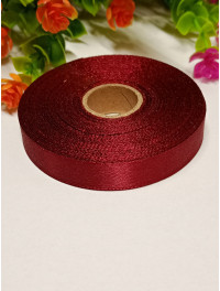 Атласна стрічка/1,2 см/23 метри/бордо