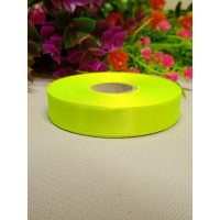 Атласна стрічка/1,2 см/23 метри/ салатовий неон