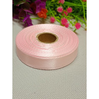 Атласная лента/ 1,2 см/ 23 метра/ розовый бледный