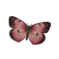 Метелик пластик/6*9 см/1 шт./Рожевий чорний
