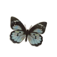 Бабочка пластик /  6*8.5 см / 1 шт / Голубой