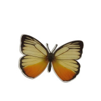 Метелик пластик/5.5*7.5 см/1 шт./72. жовтогарячий