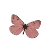 Бабочка пластик /  5.5*8.5 см / 1 шт / розовый